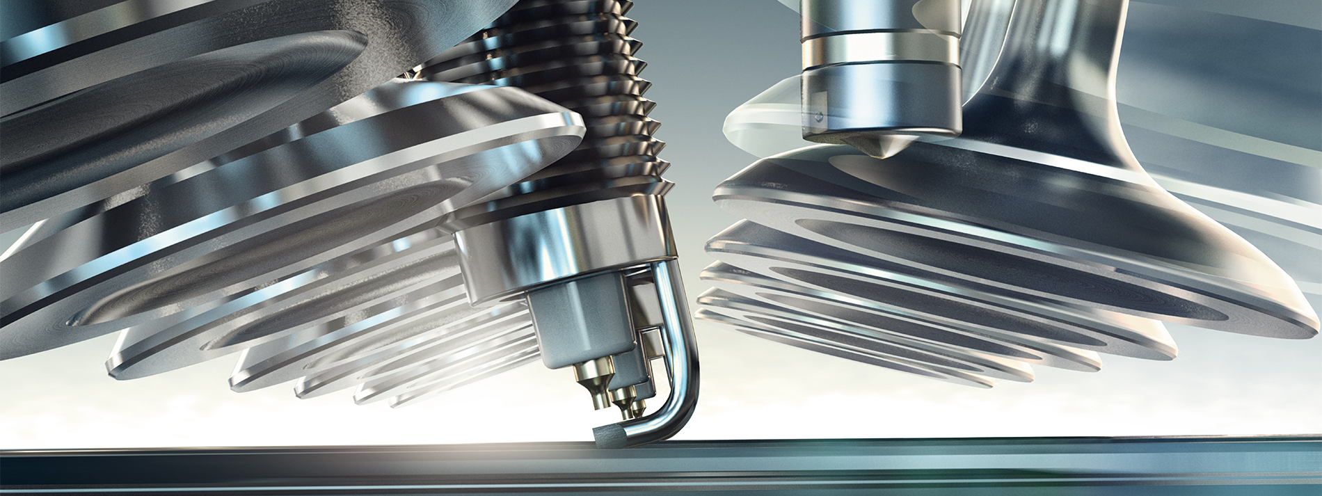 Close-up view of BMW Twin Power Turbo Engine components